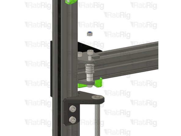 Unscrew, and remove, the top M5 nylon locking nut
