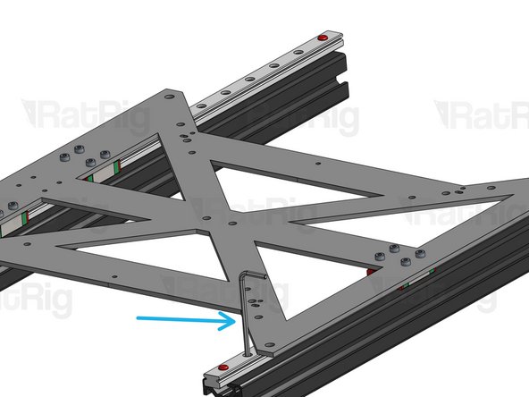 Once again, slightly tighten whichever M3 bolt is closest to the carriage on the parallel rail.