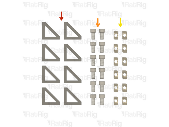 8x 4040 Extruded 90 Degree Corner