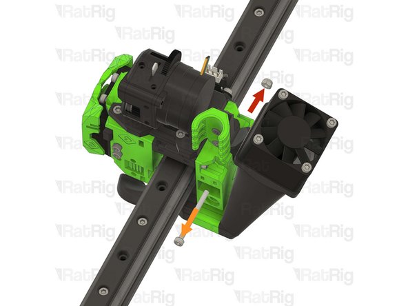 Remove the marked M3x35 Cap Head Screw