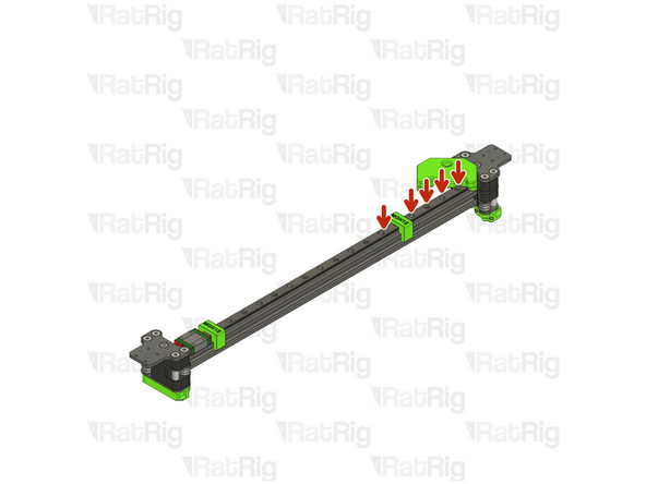 Fasten all the M3x8 screws, starting from the Jig side.