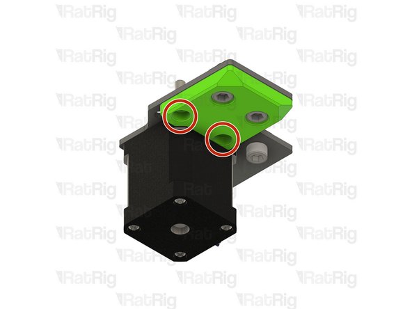 Ensure the vc4_motor_spacer_right printed part is aligned with the plate