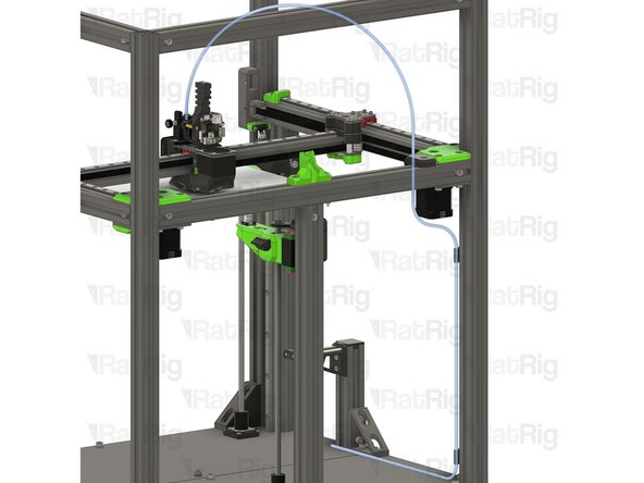 It is recommended to route the PTFE filament guide as shown.