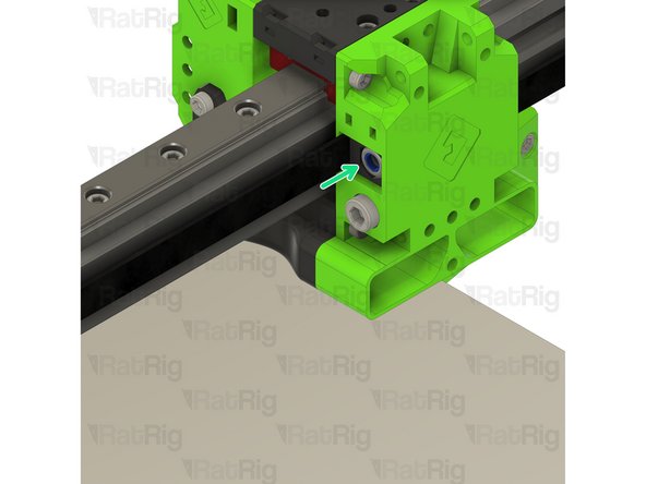 From the mark, towards the loose end of the belt, measure 24mm (or count 12 teeth)