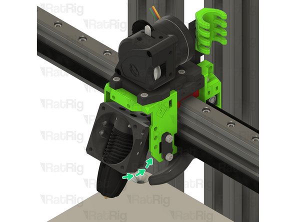 Angle the hot end assembly as shown