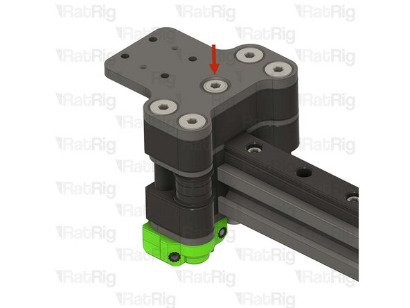 Tighten the marked screw to secure the gantry to the joiner