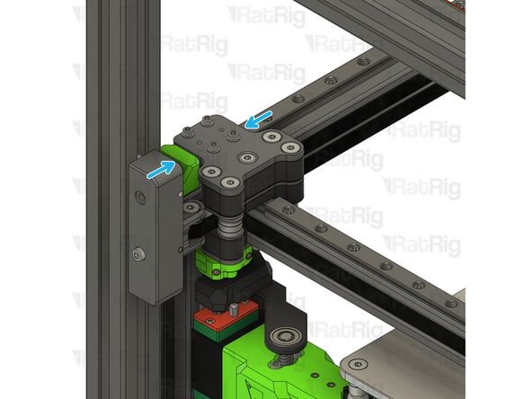 Squeeze the XY-Joiner against the front plate to feel if there is any play. While squeezing there shouldn't be any play, keep adjusting the belt tensioning screws until there is no gap on either side.