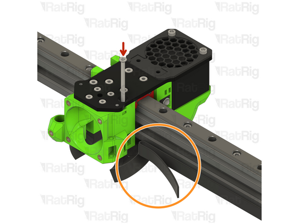 Remove the M3x50 countersink screw almost all the way