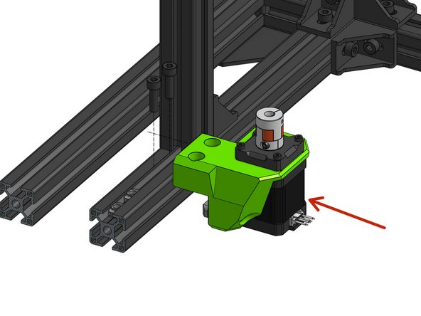 Slide the back motor assembly onto the frame. Bolt it loosely