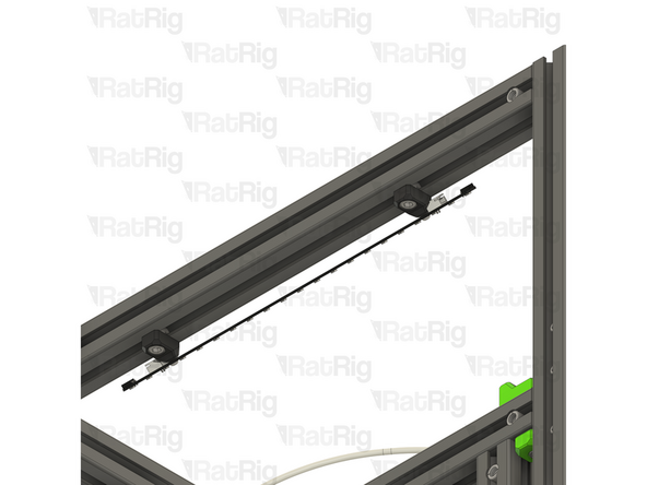Align the LED strip mounts with the frame, making sure both T-nuts slot into the extrusion slots
