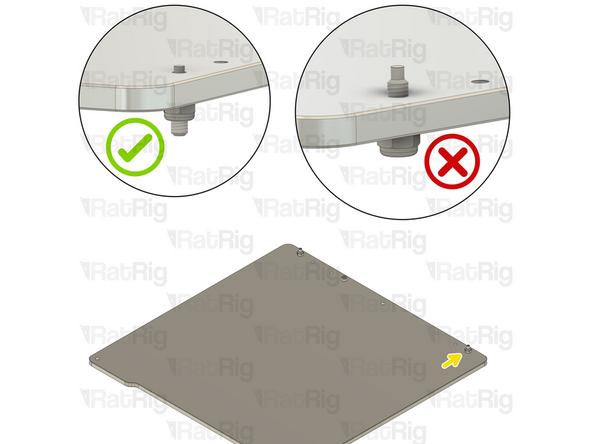 Thread an M4 Locking nut on the set screw and tighten it.