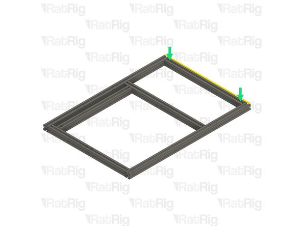 Insert the extrusion into the side assemblies, making sure the Quick Connector T-Nut Pins are aligned with the side extrusion slots