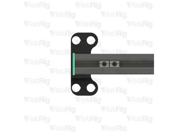 Gently insert the V-Slot 2020 extrusion inside the vc4_xy_spacer. The two square T-nuts must be facing the opening on the printed part, as shown.