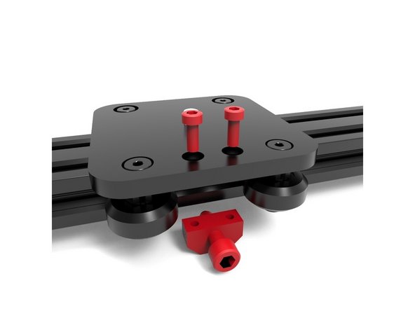 Remove your slider’s brake plate by unscrewing the 2 screws that hold it in place, using the 3mm Hex Key.