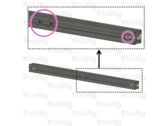 3x T-Slot 3030 Milled  extrusion- 440mm