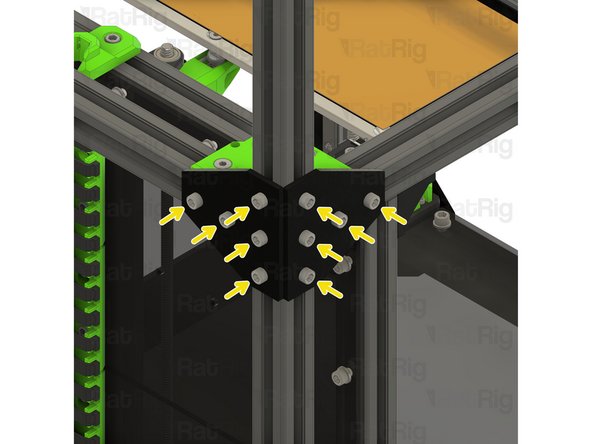Position the T-shape plates as shown