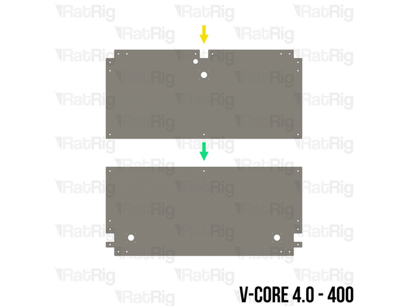 V-Core 4.0 - 300: Rat Rig V-Core 4.0 - Base Plate - 300 Front v1.2 (SKU: HW3918PC)
