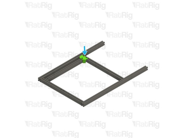 Push the frame jig to the left, eliminating any play between the frame jig and the extrusions