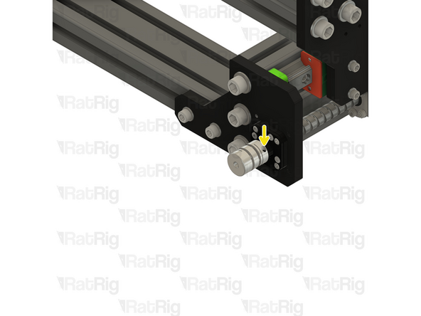 Install the disc coupler on to the end of the 1610 ball screw shaft