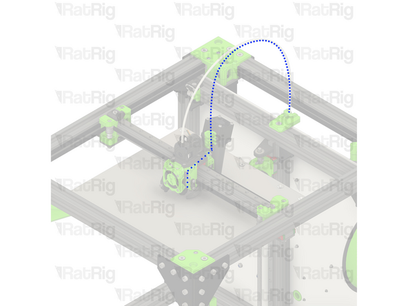 Remove the hotend heater wiring from the rear of the machine, back to the toolhead