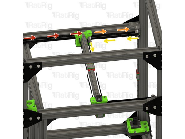 Take the loose end of the bottom CoreXY belt on the right hand side: