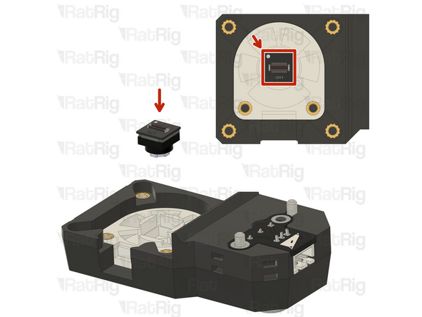 Insert the VAOC CAM onto the diffuser, using the white mark as an orientation reference.