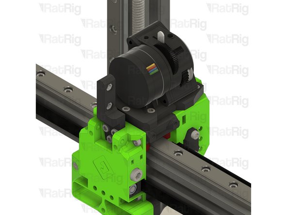 Fasten the three M3x8 screws through the EVA3 cable_guide_mount printed part and into the EVA3 back