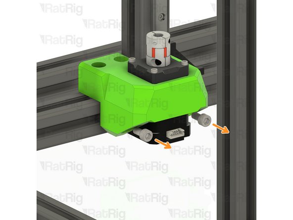 Remove the two marked M6x12 screws