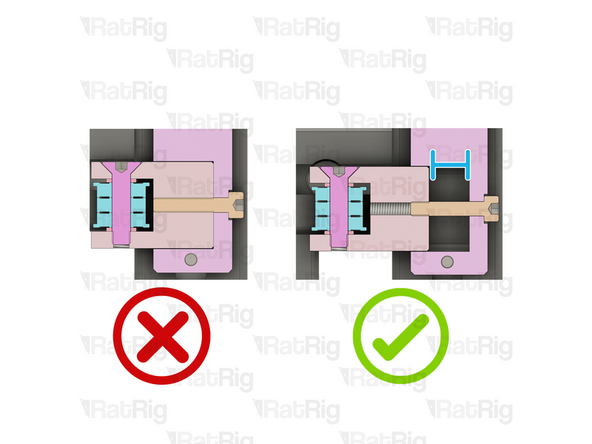 Make sure the tensioner arm has cleared the hole on the tensioner body.