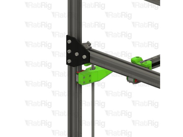 Install each screw through the bed arm assembly as shown, then fasten the arm to the linear rail carriage