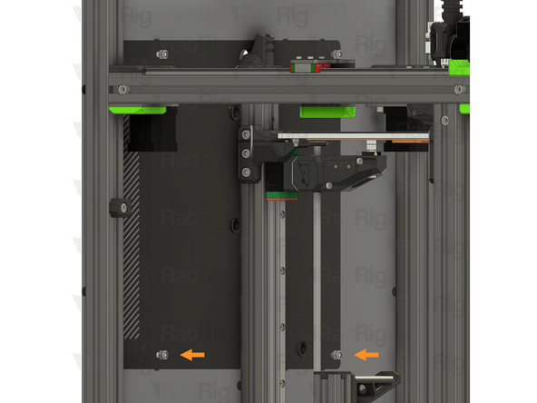 Install an M6 Locking Hex Nut onto each of the M6x12 screws and tighten them to secure the electronics enclosure to the panel