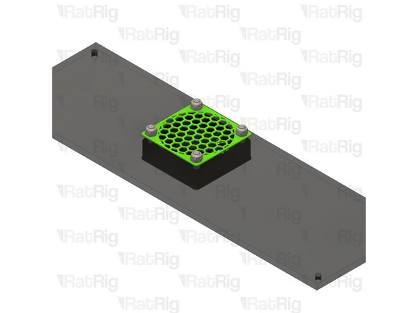 Install the second 40mm_fan_cage onto the other side of the fan as shown