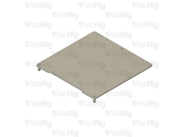 Insert the screw in the Bed, from the top.