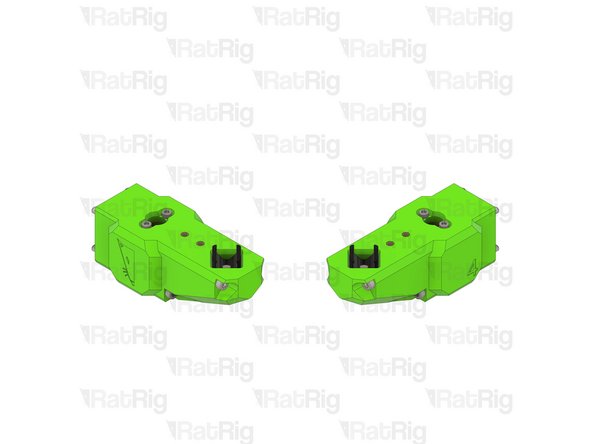 Insert the screws through the front arm