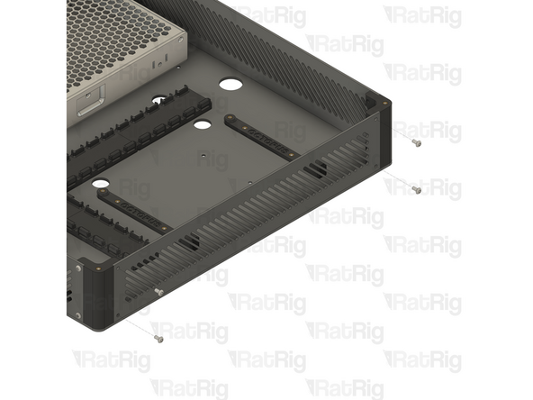Align the top vent panel as shown