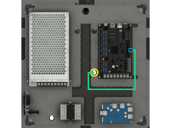 Sit the fan on the baseplate of the V-Core 4.0 assembly for now