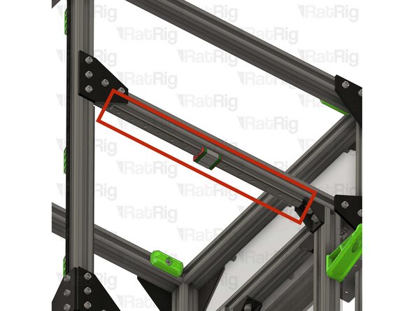 Whilst supporting the linear rail, loosen all of the M3x12 Cap Head Screws securing the linear rail to the frame