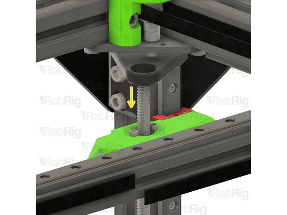 Fit the constraint assembly to the frame as shown