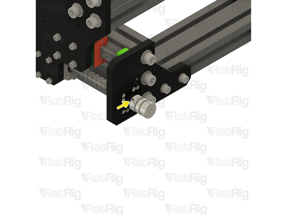 Install the disc coupler on to the end of the 1610 ball screw shaft