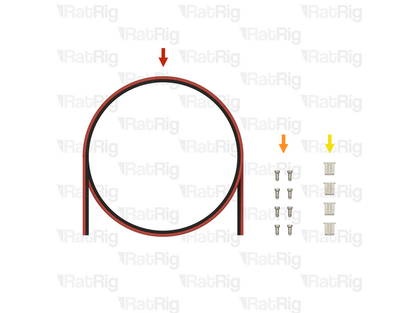 2.6m Wire - DC Power - 2 Conductor - 22 AWG (0.35mm2) - RED / BLACK - 1000mm (SKU: HW4307EC)