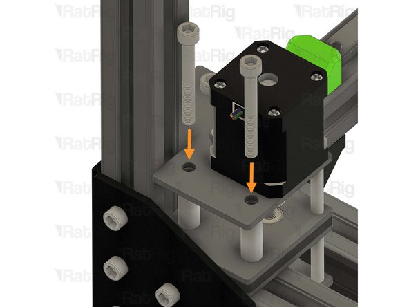 Insert the spacers between the plates and align them with the holes