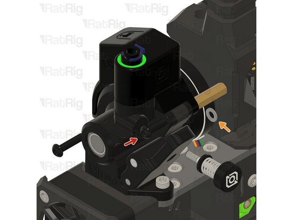 Thread the M3x25 Button head screw half way.