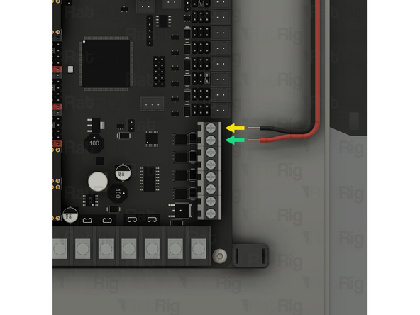 Loosen the two marked screws