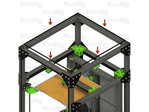 Following the instructions in the previous step, apply the foam tape around the top extrusions as well