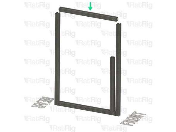 Insert the T-nut pin in the bottom extrusion slot.