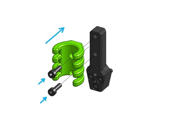 Attach the cable holder with 2 M3x10mm screws