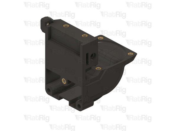 Use a soldering iron with a heat insert tip to install the M3 heat inserts into the printed part as shown