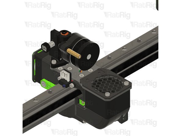 Carefully align the extruder with the PTFE tube.