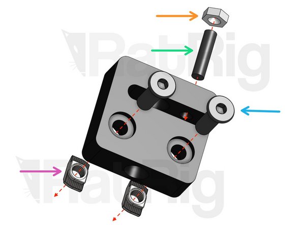 Screw T-Nuts into position, but don’t tighten.