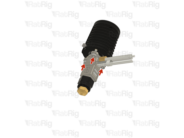 Remove the 2.5 Cap Head Screws from the hotend